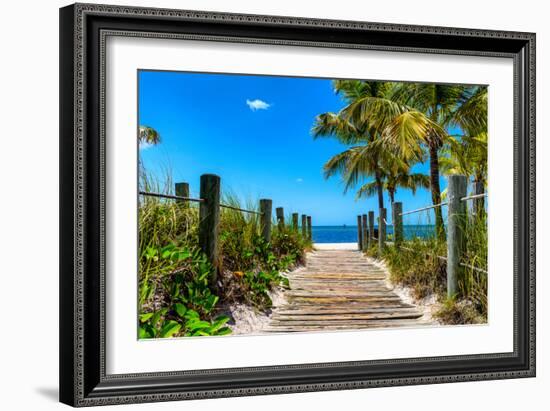 Boardwalk on the Beach - Key West - Florida-Philippe Hugonnard-Framed Photographic Print