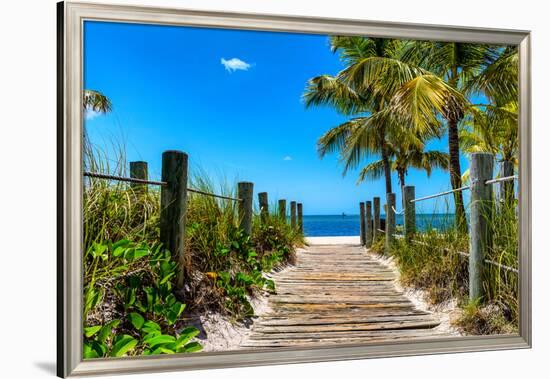 Boardwalk on the Beach - Key West - Florida-Philippe Hugonnard-Framed Photographic Print