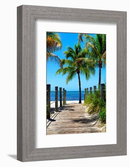 Boardwalk on the Beach - Key West - Florida-Philippe Hugonnard-Framed Photographic Print