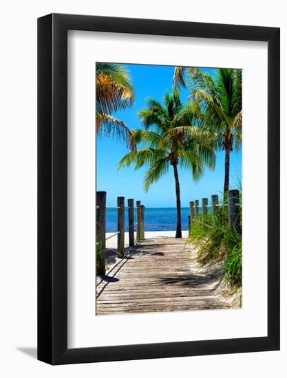 Boardwalk on the Beach - Key West - Florida-Philippe Hugonnard-Framed Photographic Print