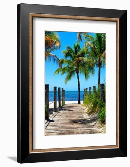 Boardwalk on the Beach - Key West - Florida-Philippe Hugonnard-Framed Photographic Print