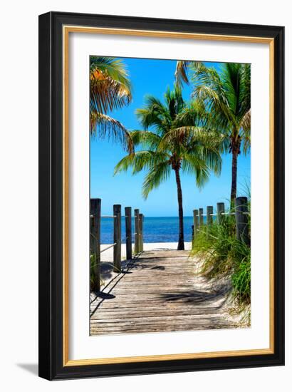 Boardwalk on the Beach - Key West - Florida-Philippe Hugonnard-Framed Photographic Print