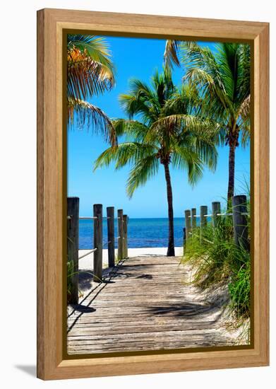 Boardwalk on the Beach - Key West - Florida-Philippe Hugonnard-Framed Premier Image Canvas