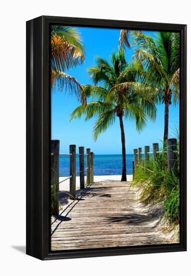 Boardwalk on the Beach - Key West - Florida-Philippe Hugonnard-Framed Premier Image Canvas