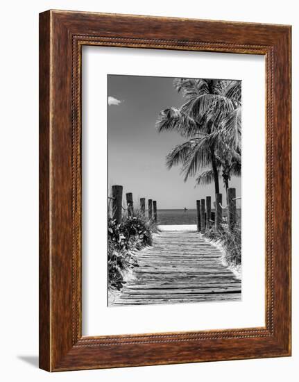 Boardwalk on the Beach - Key West - Florida-Philippe Hugonnard-Framed Photographic Print