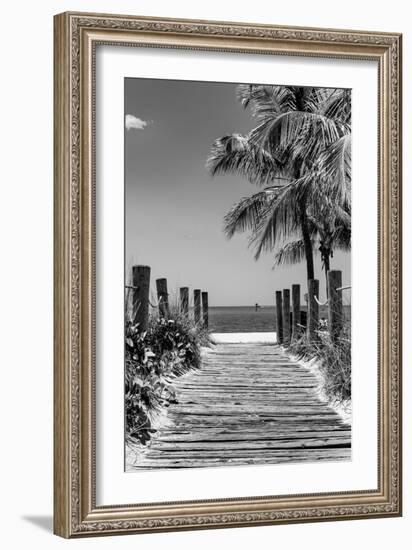 Boardwalk on the Beach - Key West - Florida-Philippe Hugonnard-Framed Photographic Print