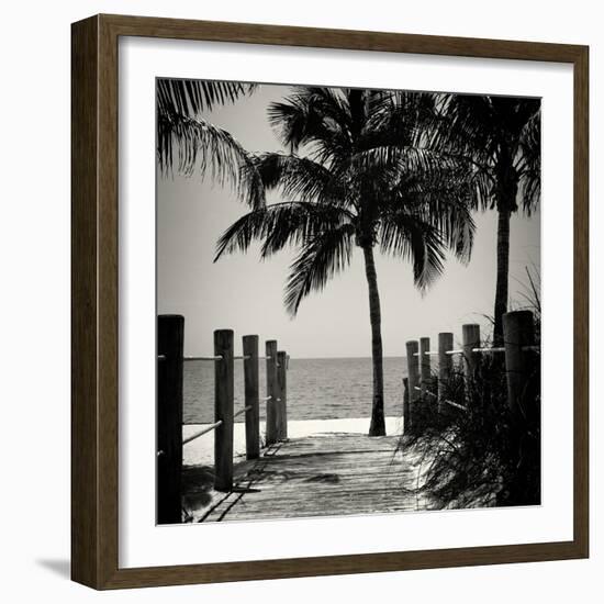 Boardwalk on the Beach - Key West - Florida-Philippe Hugonnard-Framed Photographic Print