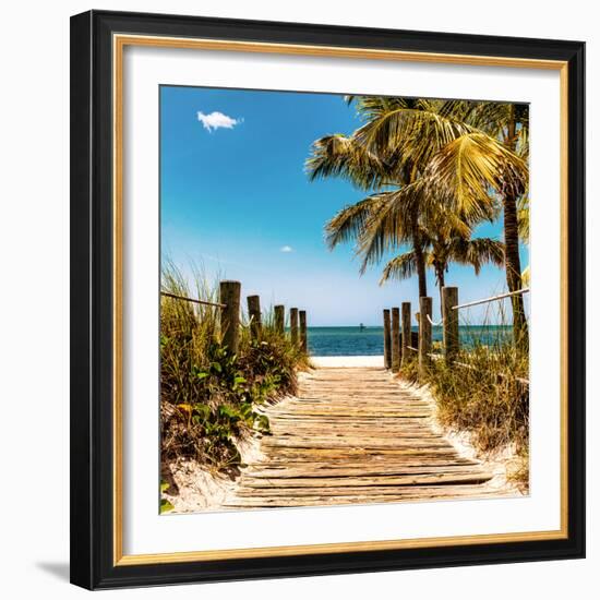 Boardwalk on the Beach - Key West - Florida-Philippe Hugonnard-Framed Photographic Print