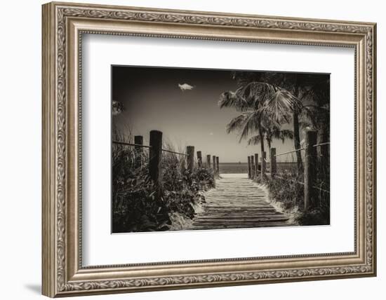 Boardwalk on the Beach - Key West - Florida-Philippe Hugonnard-Framed Photographic Print