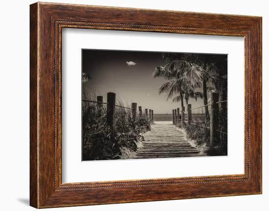 Boardwalk on the Beach - Key West - Florida-Philippe Hugonnard-Framed Photographic Print