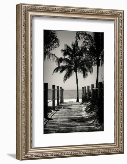 Boardwalk on the Beach - Key West - Florida-Philippe Hugonnard-Framed Photographic Print