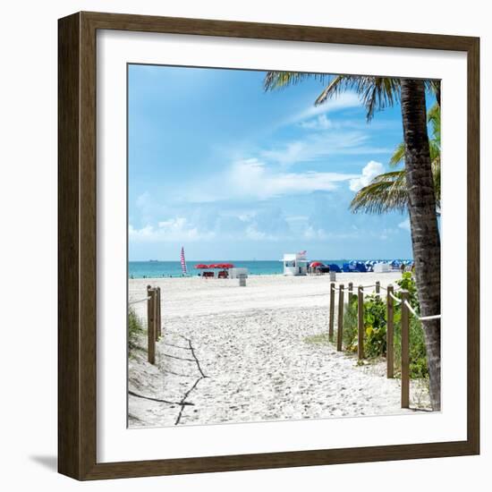 Boardwalk on the Beach - Miami Beach - Florida-Philippe Hugonnard-Framed Photographic Print