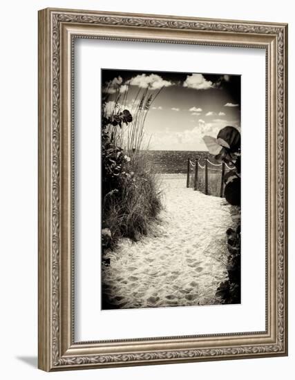 Boardwalk on the Beach - Miami - Florida-Philippe Hugonnard-Framed Photographic Print