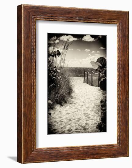 Boardwalk on the Beach - Miami - Florida-Philippe Hugonnard-Framed Photographic Print