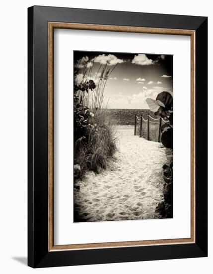 Boardwalk on the Beach - Miami - Florida-Philippe Hugonnard-Framed Photographic Print