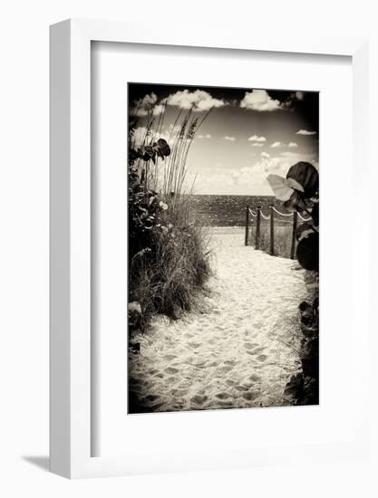 Boardwalk on the Beach - Miami - Florida-Philippe Hugonnard-Framed Photographic Print