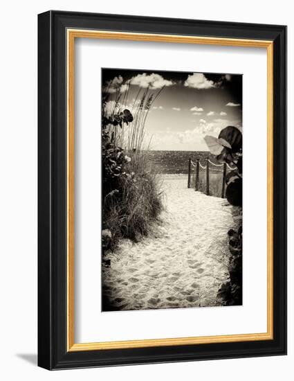 Boardwalk on the Beach - Miami - Florida-Philippe Hugonnard-Framed Photographic Print