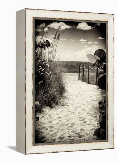 Boardwalk on the Beach - Miami - Florida-Philippe Hugonnard-Framed Premier Image Canvas