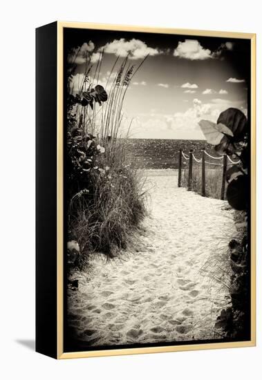 Boardwalk on the Beach - Miami - Florida-Philippe Hugonnard-Framed Premier Image Canvas