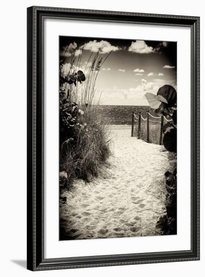 Boardwalk on the Beach - Miami - Florida-Philippe Hugonnard-Framed Photographic Print