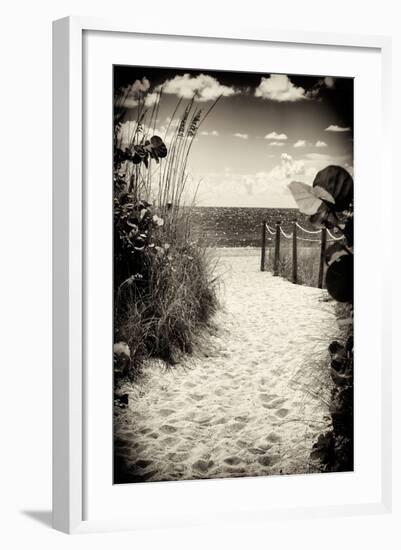 Boardwalk on the Beach - Miami - Florida-Philippe Hugonnard-Framed Photographic Print