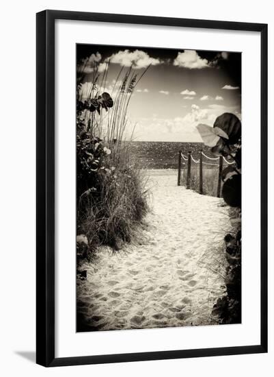 Boardwalk on the Beach - Miami - Florida-Philippe Hugonnard-Framed Photographic Print