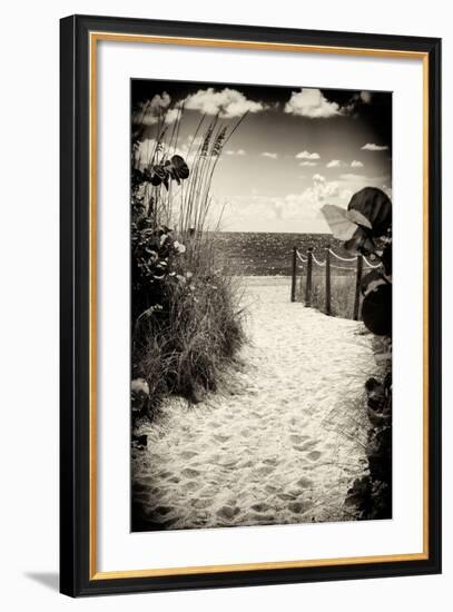 Boardwalk on the Beach - Miami - Florida-Philippe Hugonnard-Framed Photographic Print