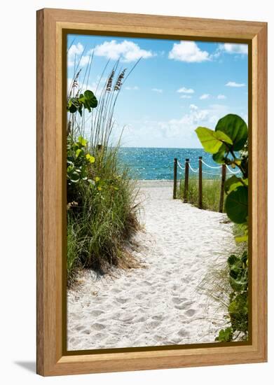 Boardwalk on the Beach - Miami - Florida-Philippe Hugonnard-Framed Premier Image Canvas