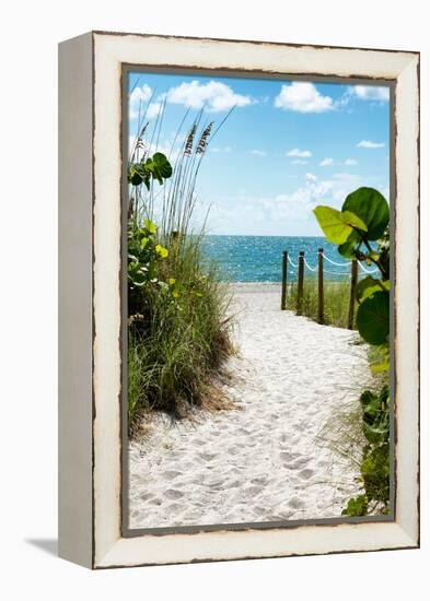 Boardwalk on the Beach - Miami - Florida-Philippe Hugonnard-Framed Premier Image Canvas