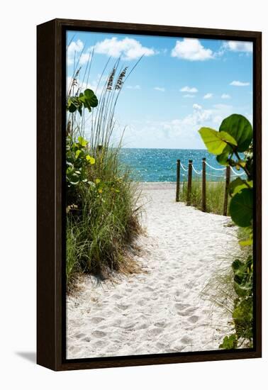 Boardwalk on the Beach - Miami - Florida-Philippe Hugonnard-Framed Premier Image Canvas