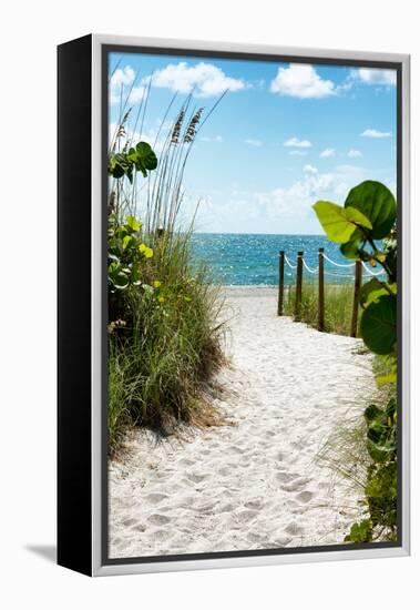 Boardwalk on the Beach - Miami - Florida-Philippe Hugonnard-Framed Premier Image Canvas