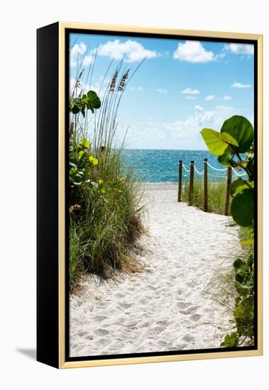 Boardwalk on the Beach - Miami - Florida-Philippe Hugonnard-Framed Premier Image Canvas