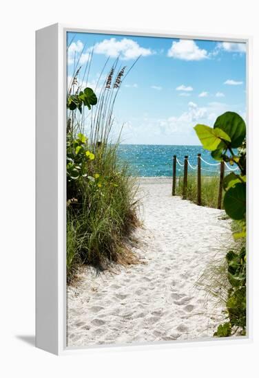 Boardwalk on the Beach - Miami - Florida-Philippe Hugonnard-Framed Premier Image Canvas