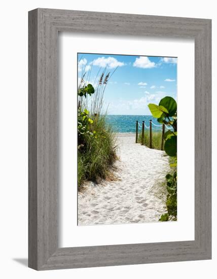 Boardwalk on the Beach - Miami - Florida-Philippe Hugonnard-Framed Photographic Print