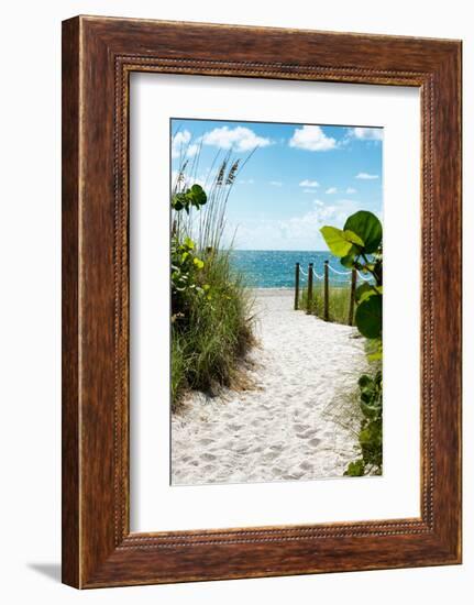 Boardwalk on the Beach - Miami - Florida-Philippe Hugonnard-Framed Photographic Print