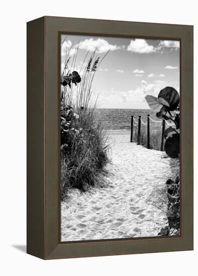 Boardwalk on the Beach - Miami - Florida-Philippe Hugonnard-Framed Premier Image Canvas