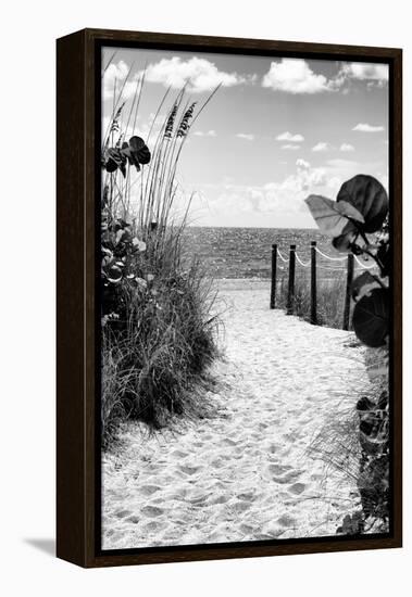 Boardwalk on the Beach - Miami - Florida-Philippe Hugonnard-Framed Premier Image Canvas