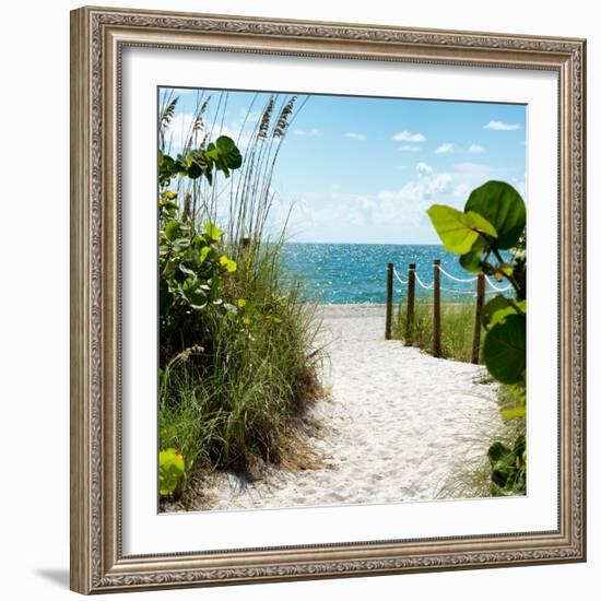 Boardwalk on the Beach - Miami - Florida-Philippe Hugonnard-Framed Photographic Print