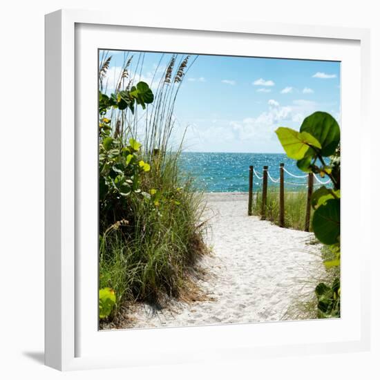 Boardwalk on the Beach - Miami - Florida-Philippe Hugonnard-Framed Photographic Print