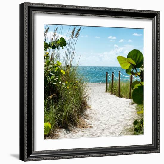 Boardwalk on the Beach - Miami - Florida-Philippe Hugonnard-Framed Photographic Print