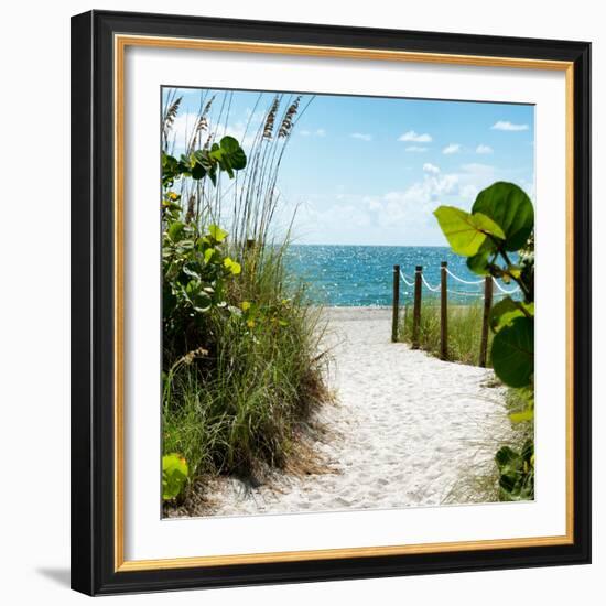 Boardwalk on the Beach - Miami - Florida-Philippe Hugonnard-Framed Photographic Print