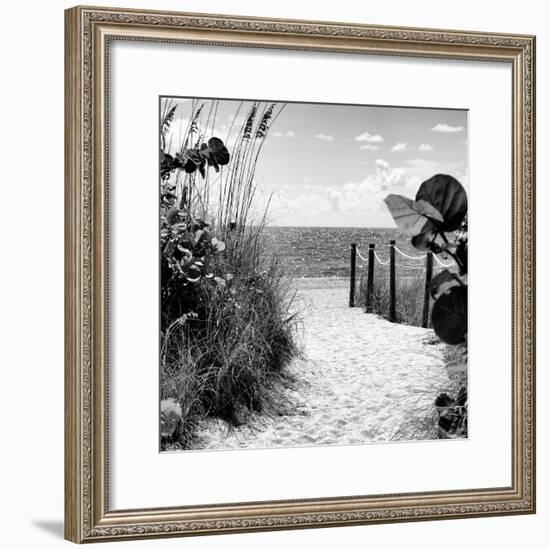 Boardwalk on the Beach - Miami - Florida-Philippe Hugonnard-Framed Photographic Print