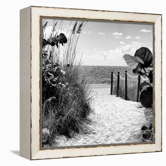 Boardwalk on the Beach - Miami - Florida-Philippe Hugonnard-Framed Premier Image Canvas