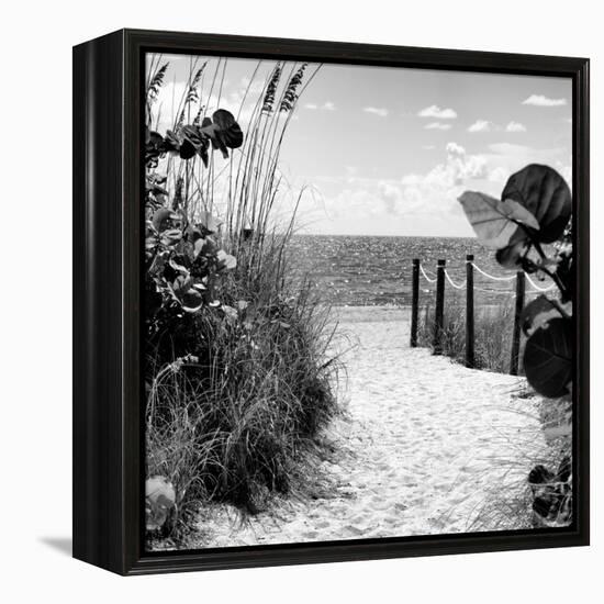 Boardwalk on the Beach - Miami - Florida-Philippe Hugonnard-Framed Premier Image Canvas