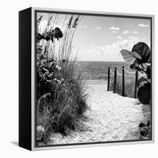 Boardwalk on the Beach - Miami - Florida-Philippe Hugonnard-Framed Premier Image Canvas