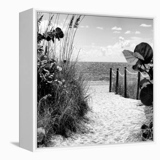 Boardwalk on the Beach - Miami - Florida-Philippe Hugonnard-Framed Premier Image Canvas