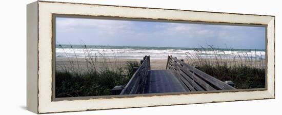 Boardwalk on the Beach, Nokomis, Sarasota County, Florida, USA-null-Framed Premier Image Canvas