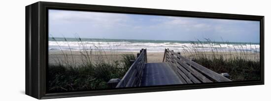 Boardwalk on the Beach, Nokomis, Sarasota County, Florida, USA-null-Framed Premier Image Canvas