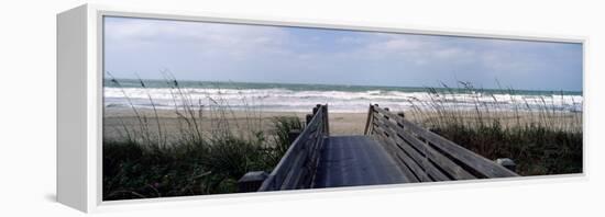 Boardwalk on the Beach, Nokomis, Sarasota County, Florida, USA-null-Framed Premier Image Canvas