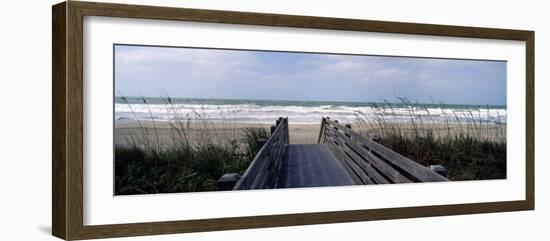 Boardwalk on the Beach, Nokomis, Sarasota County, Florida, USA-null-Framed Premium Photographic Print